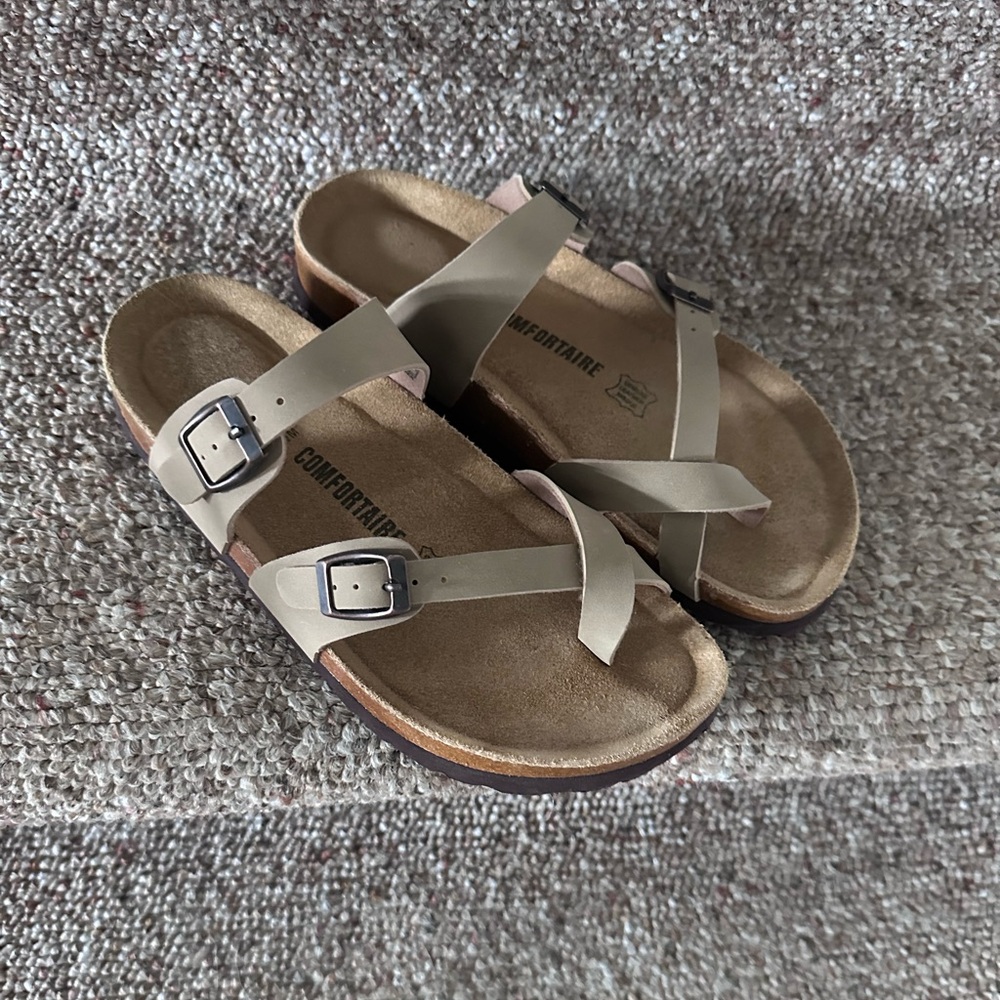 Sandals never worn outside .like new condition